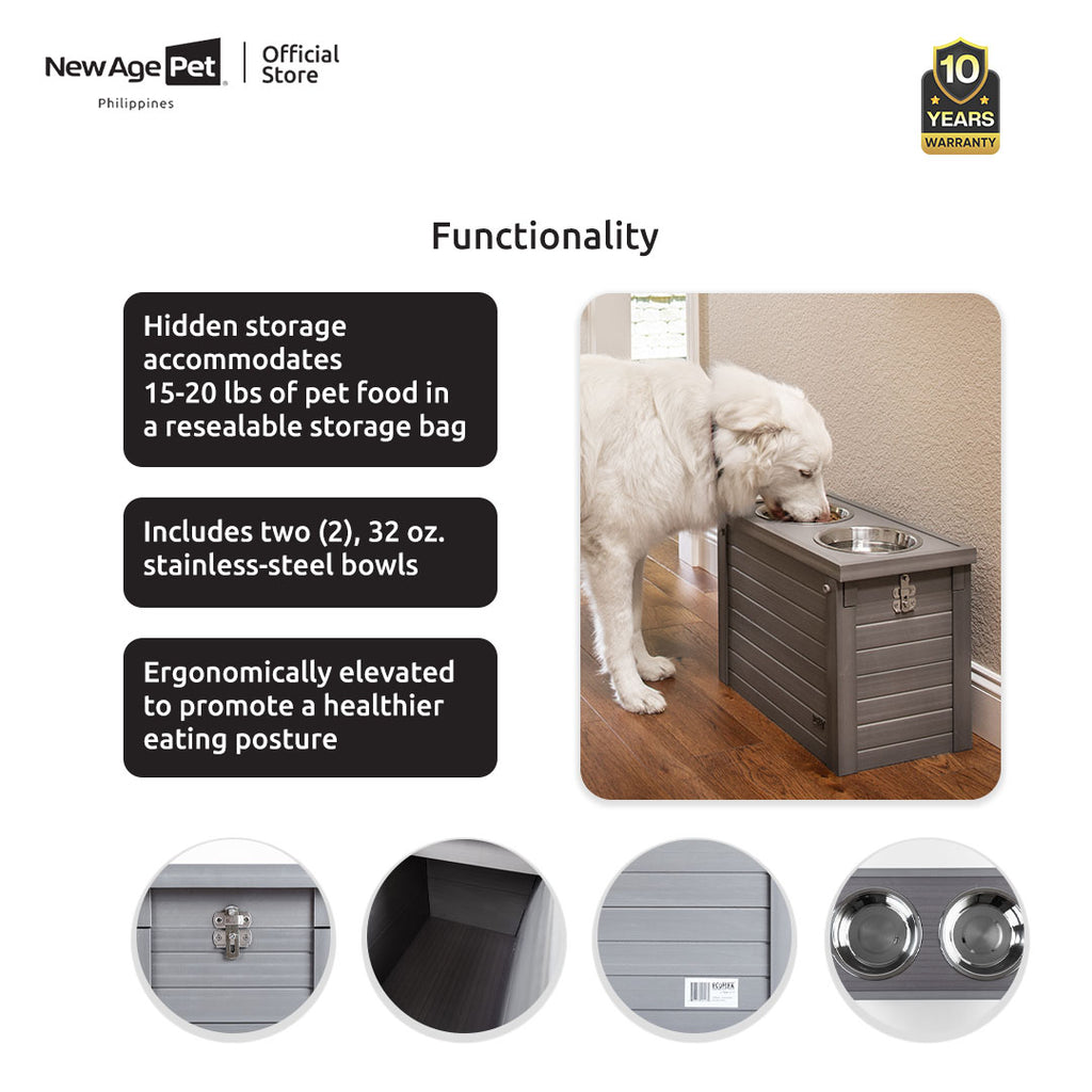 NEW AGE PET Piedmont Pet Diner Feeder Dog Bowl