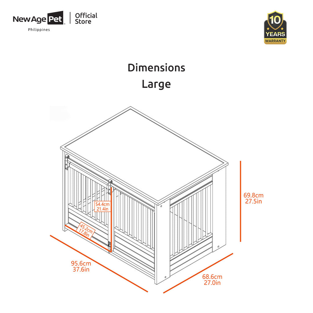 NEW AGE PET Sliding Barndoor Dog Crate