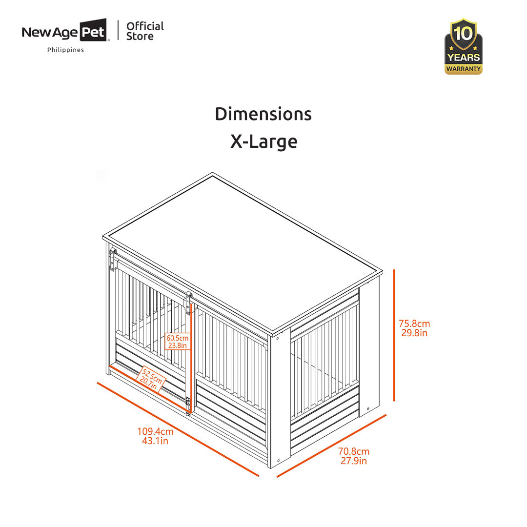 NEW AGE PET Sliding Barndoor Dog Crate